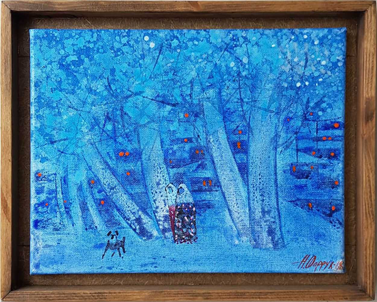 Buy painting online Singapore Exquisite Art Farrukh Negmatzade Winter Evening