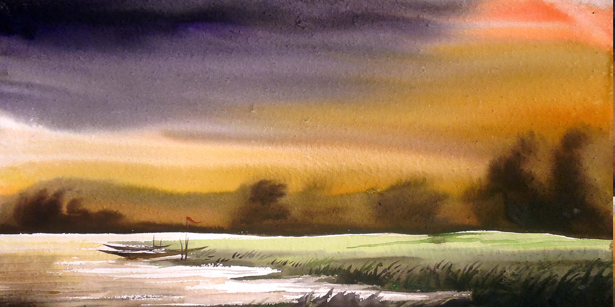 Rural – The Storm River, Samiran Sarkar (India) - Exquisite Art