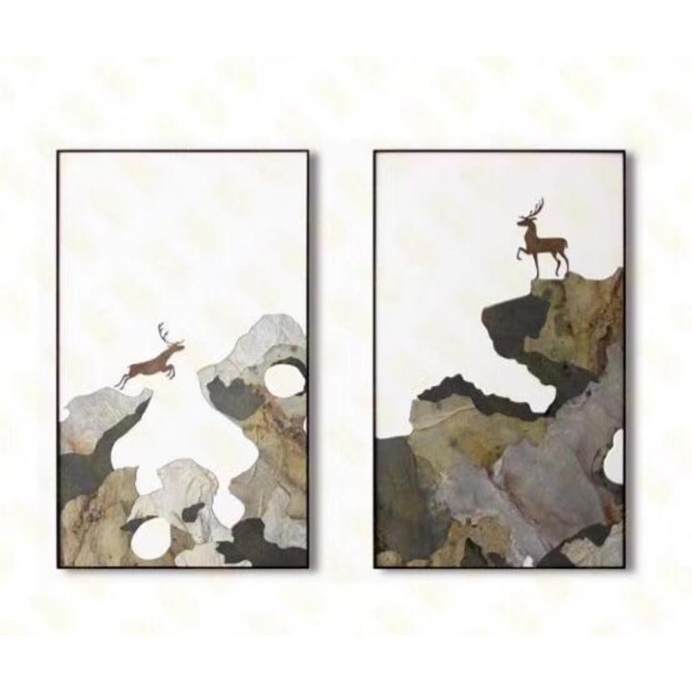 Love of Doe for Buck (Diptych),  Simran Daga (India) - Exquisite Art