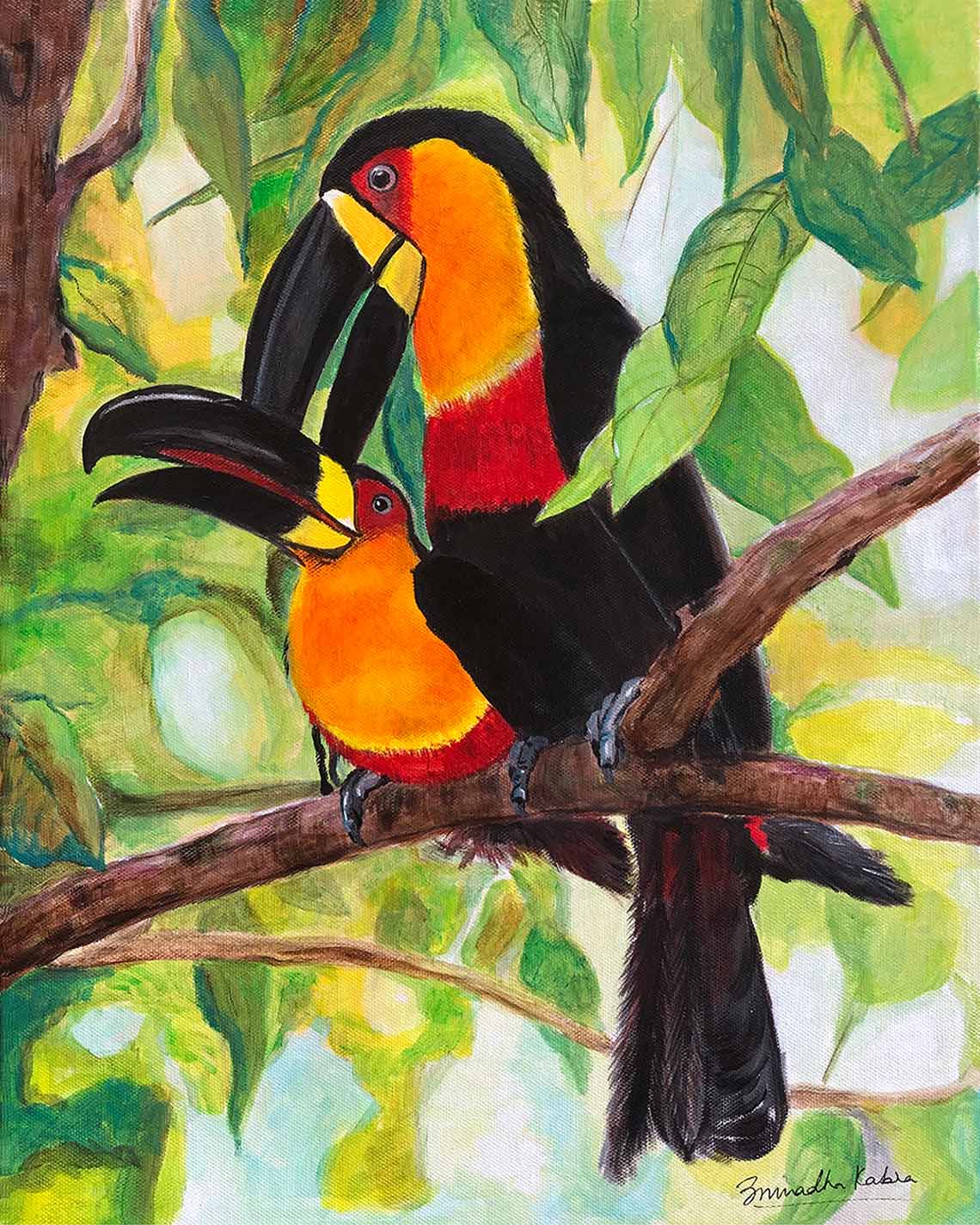 Buy painting online Singapore Heat and Dust Toucan Anuradha Kabra India Exquisite Art