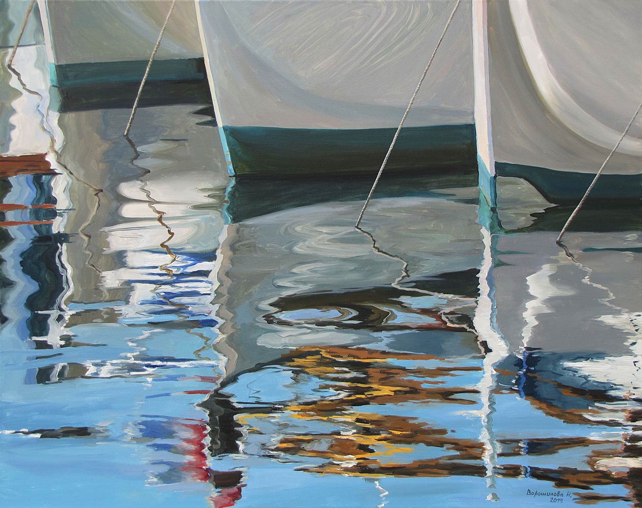 Exquisite Art Natalia Novikova Reflection. Yachts